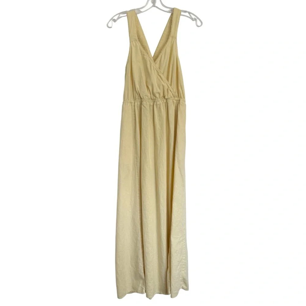 Butter Yellow Universal Thread Linen Blend Maxi Dress Medium - Picture 2 of 10